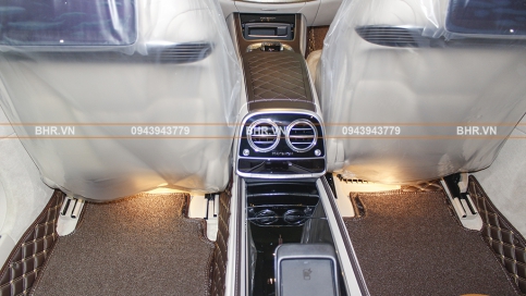 Thảm lót sàn ô tô 5D 6D Mercedes Maybach S400/ S450/ S560/ S650 siêu sang trọng, may tại xưởng